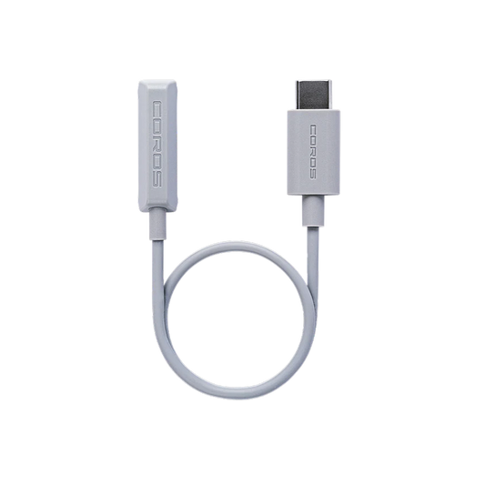 Front view of the COROS Heart Rate Monitor Charging Cable (USB-C) Grey
