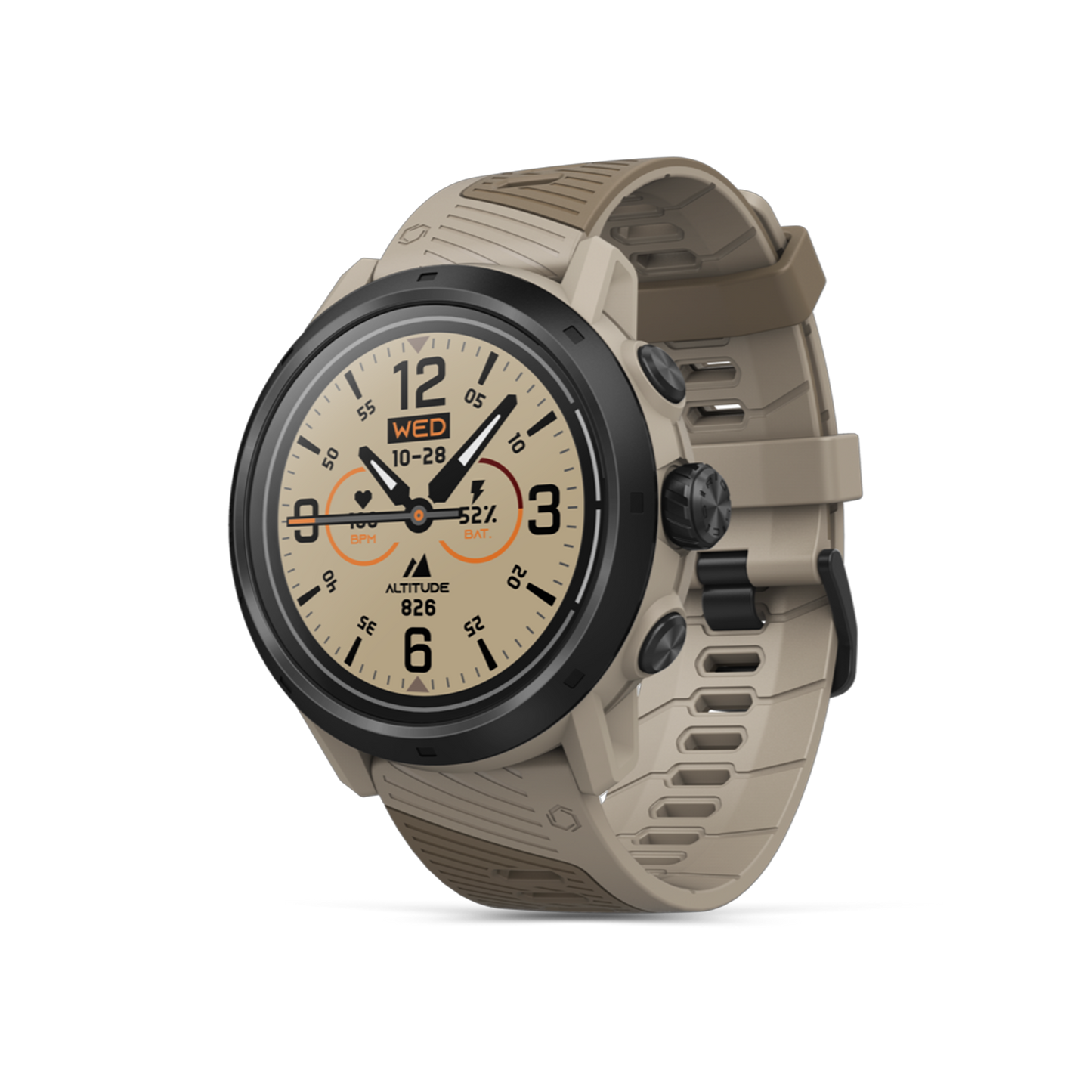 Front three-quarter view of COROS APEX 2 Pro watch in Gobi Color