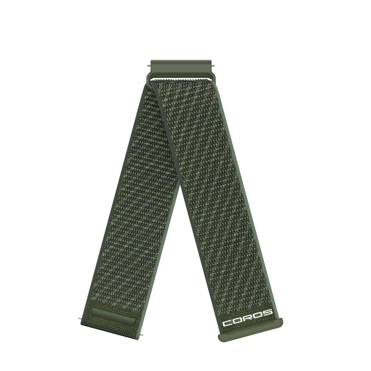 Front view of the COROS APEX 4 22mm Nylon Band Green