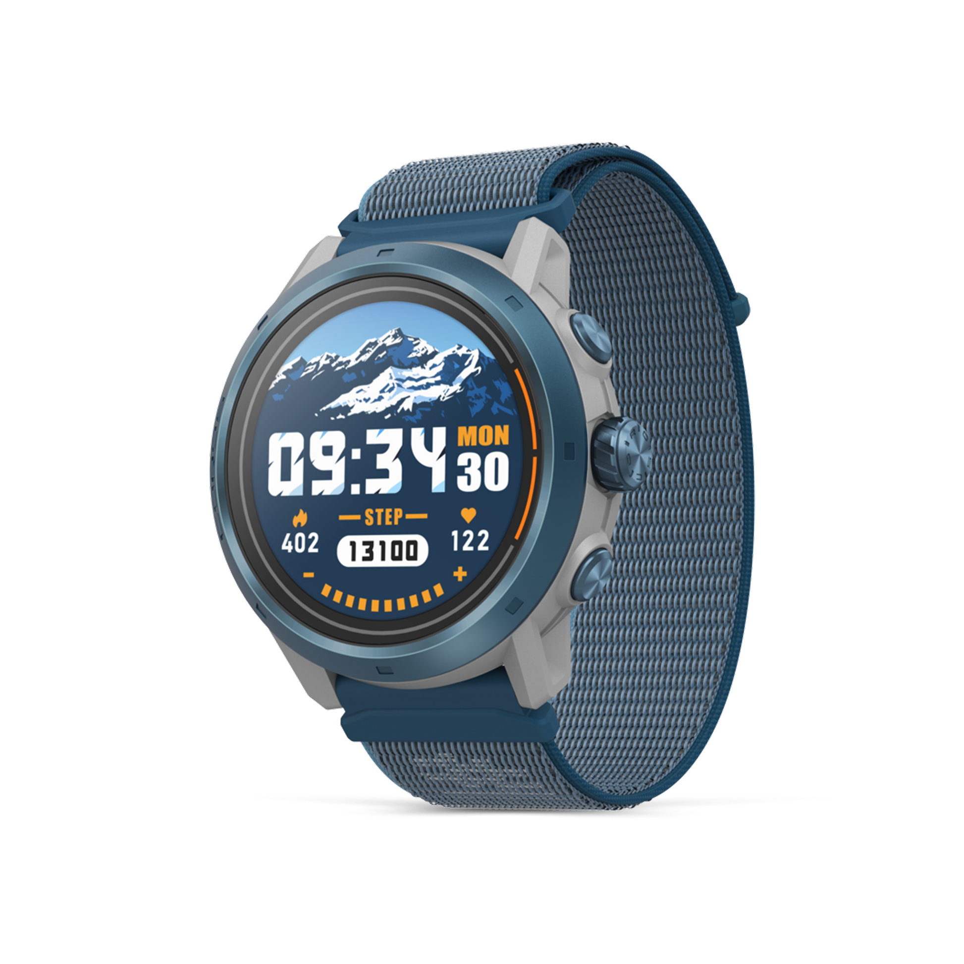 Front three-quarter view of COROS APEX 2 Pro watch Chamonix Edition