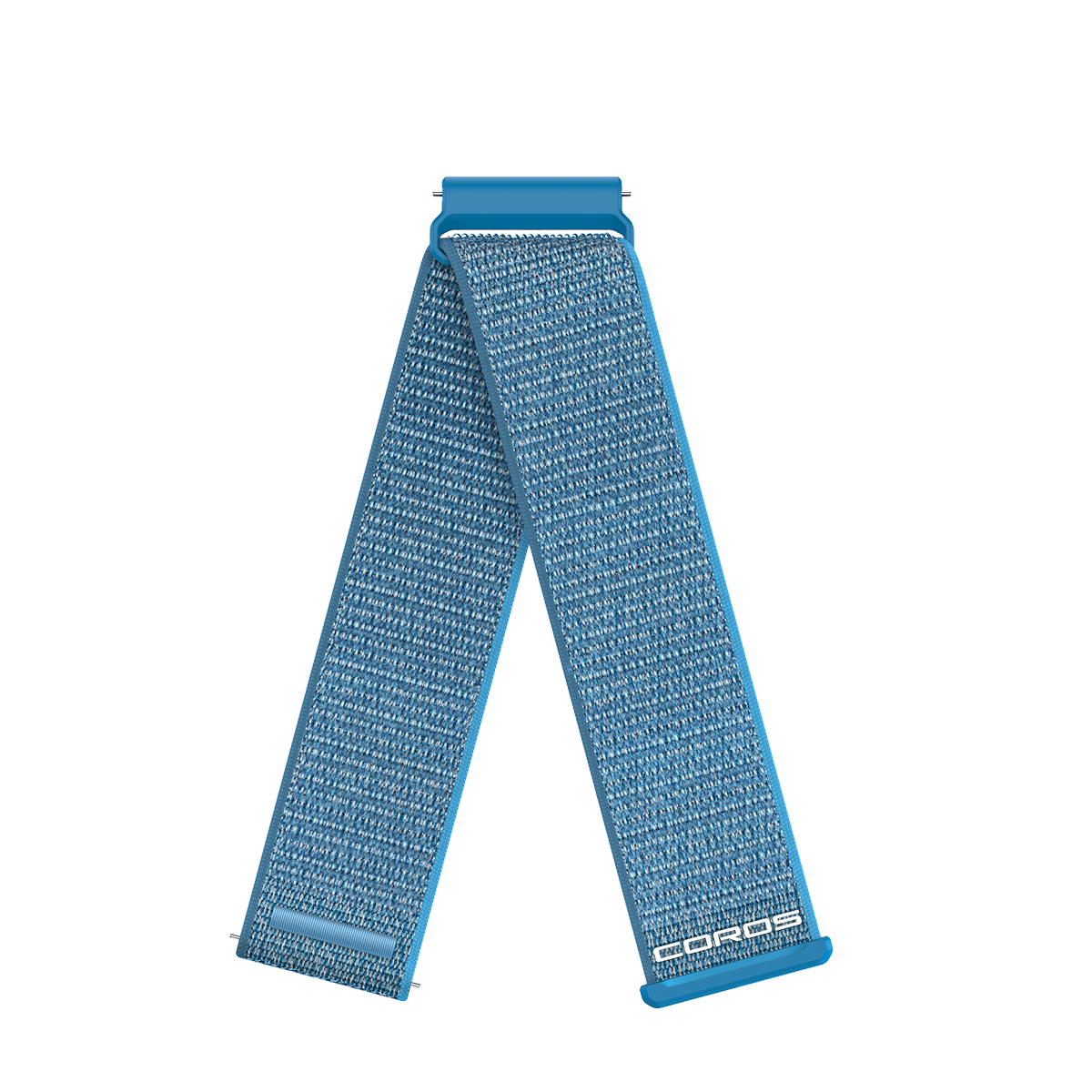 Front view of the COROS APEX 4 22mm Nylon Band Blue
