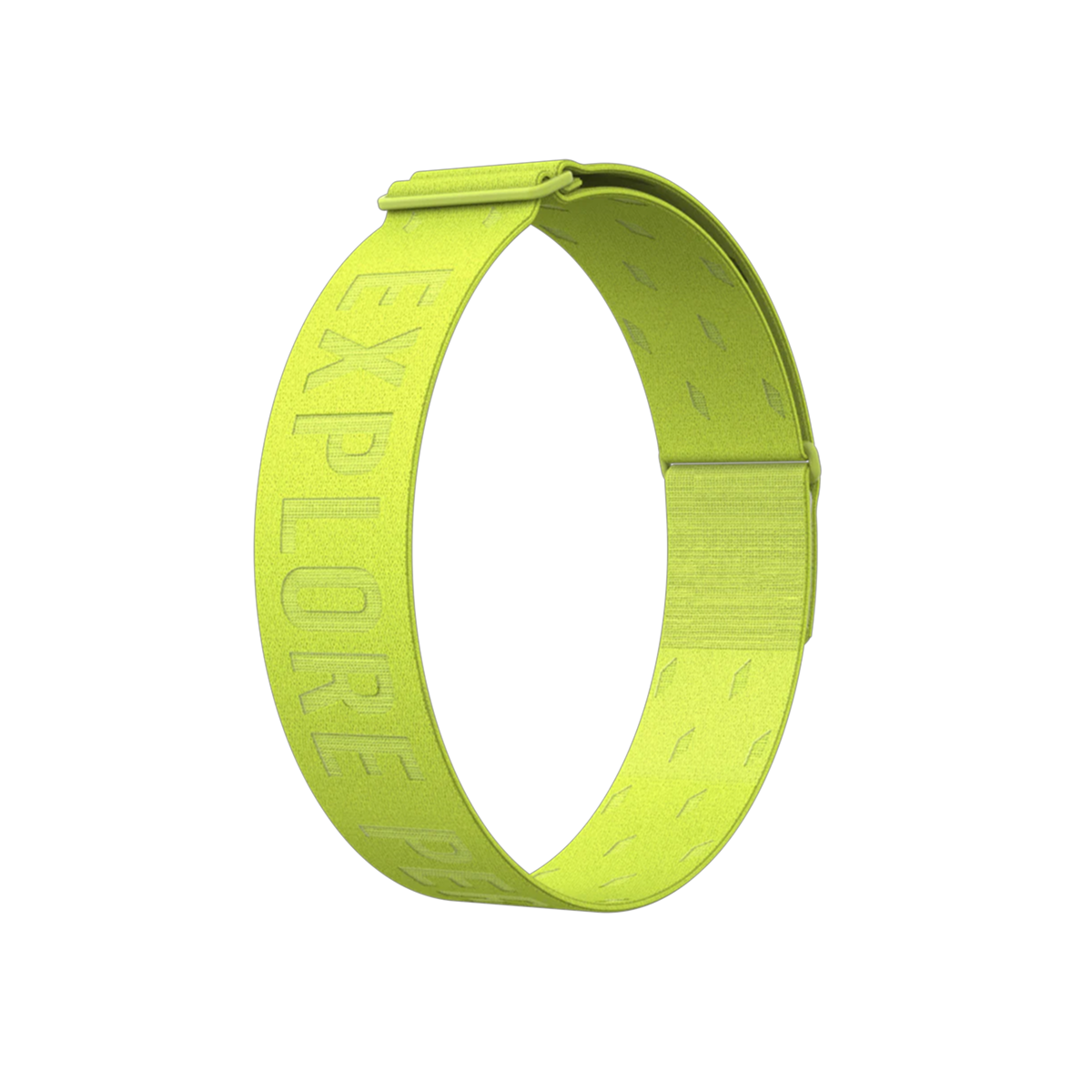 Front three-quarter view of the COROS Heart Rate Monitor Band in Lime Color
